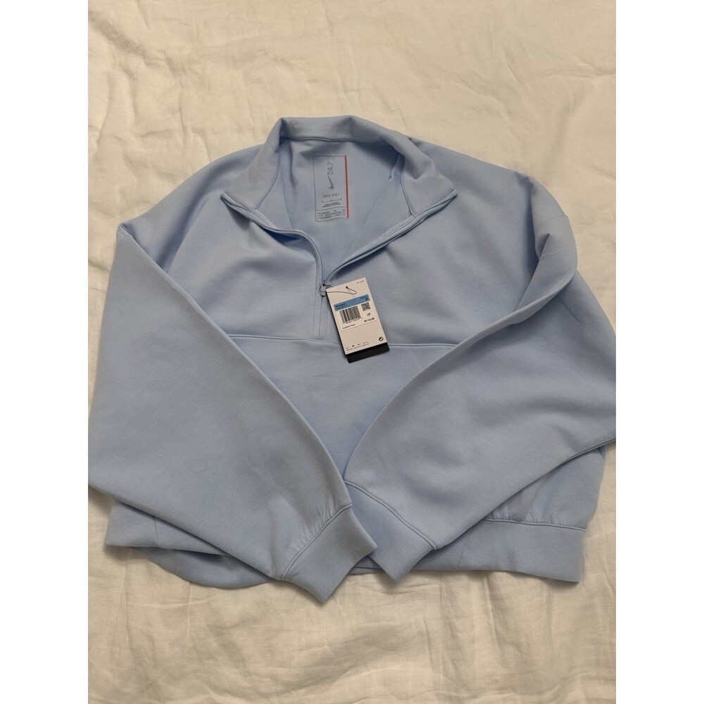 NWT Nike Women’s 24.7 Dri-FIT ImpossiblySoft Blue 1/2 Zip Sweatshirt